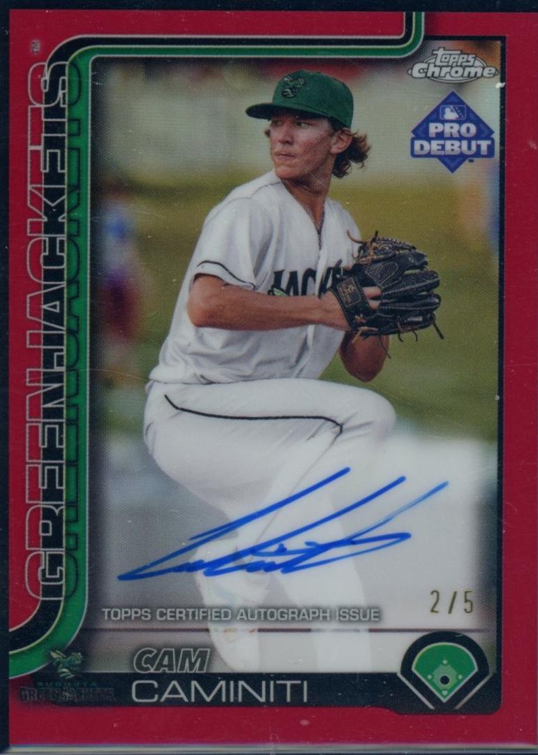 Cam Caminiti [Red Refractor Autograph] #PDC-16
