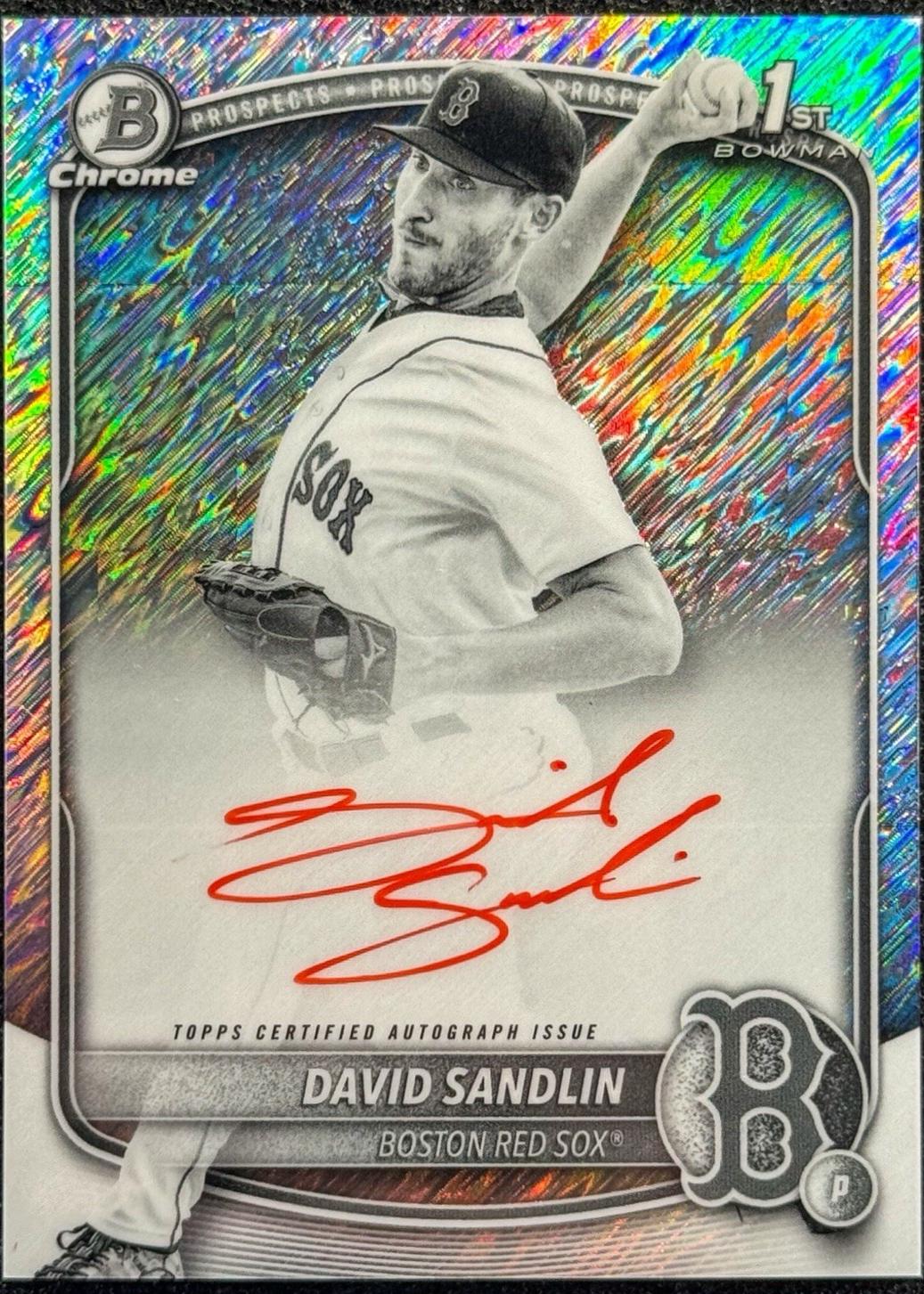 David Sandlin [Black White Shimmer Refractor] #CPA-DSA