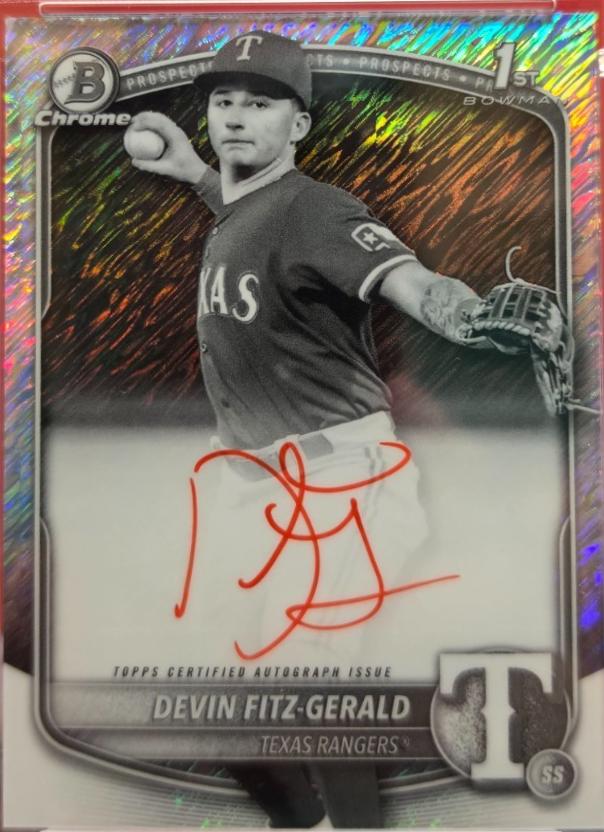 Devin Fitz-Gerald [Black White Shimmer Refractor] #CPA-DF
