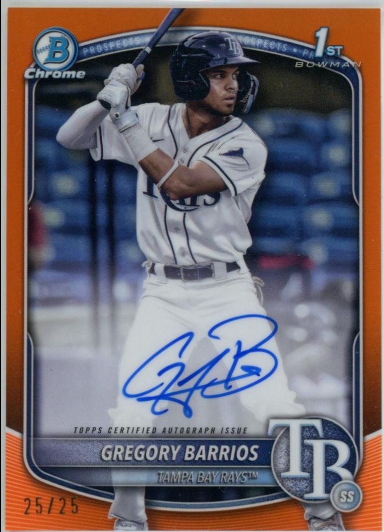 Gregory Barrios [Orange Shimmer Refractor] #CPA-GB