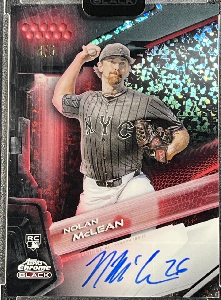 Nolan McLean [Red Mini-Diamond Refractor] #CBA-NM