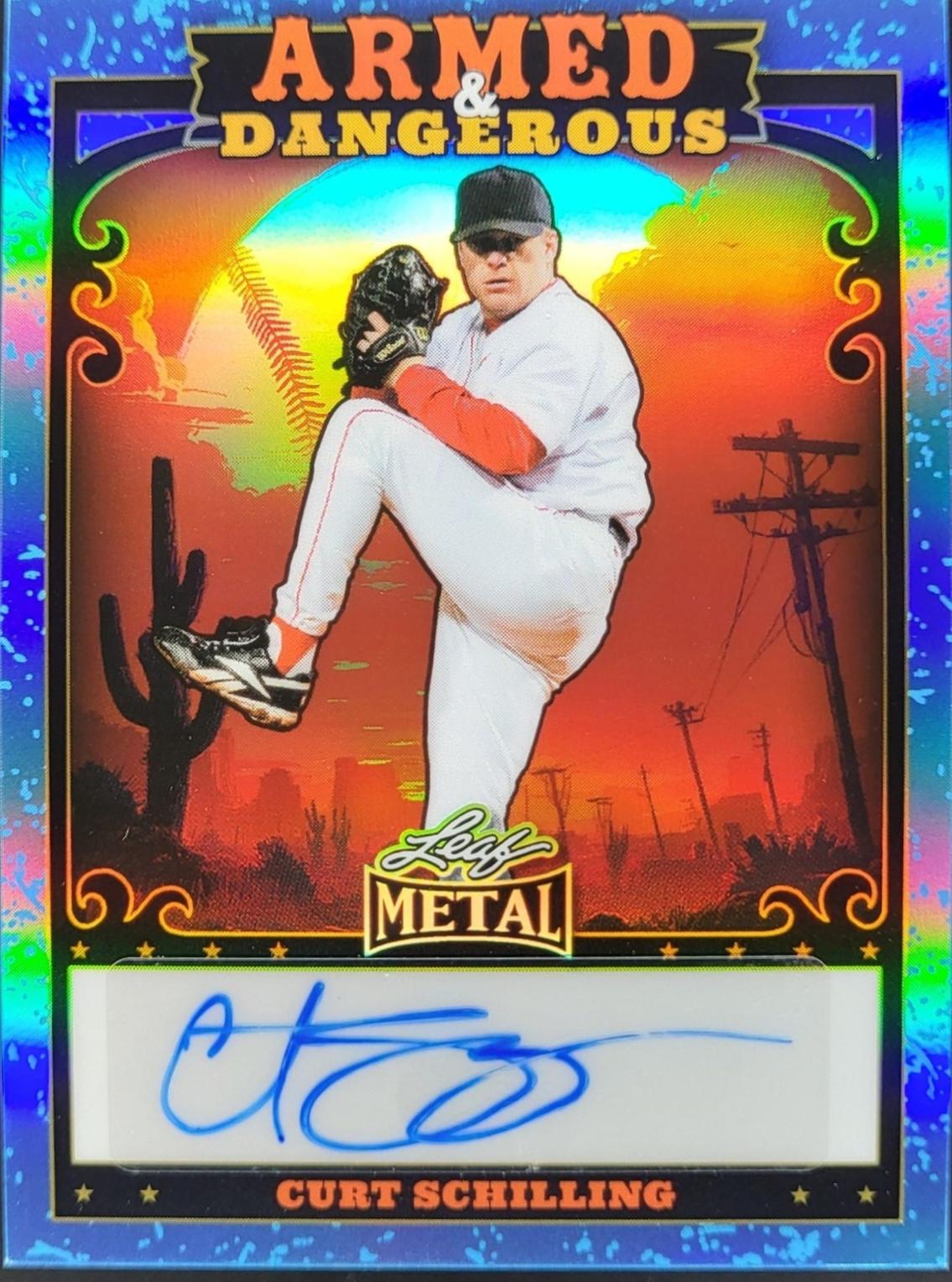 Curt Schilling [Red Flood] #AWA-CS1