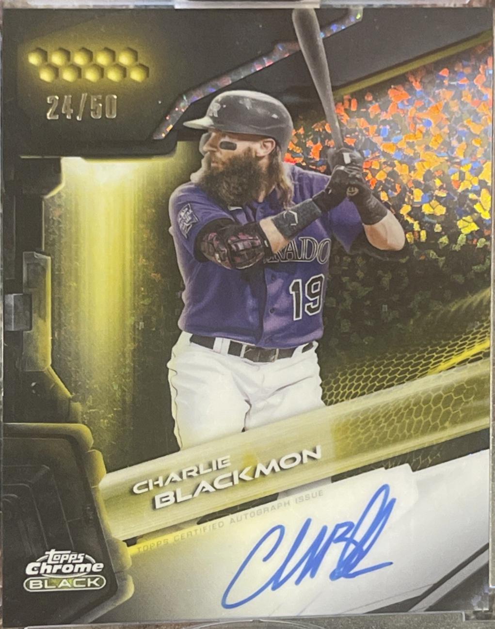 Charlie Blackmon [Gold Mini-Diamond Refractor] #CBA-CBL