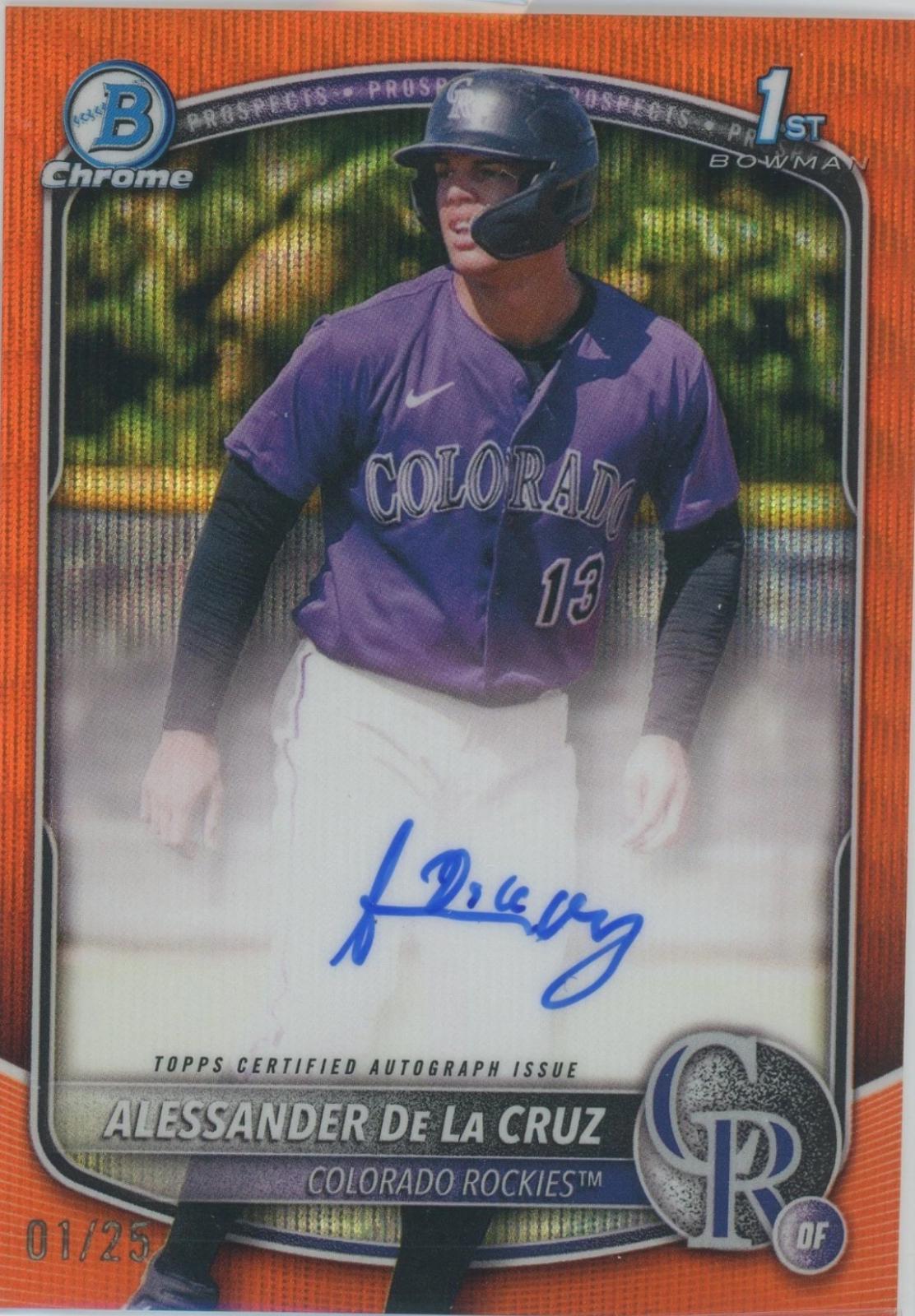 Alessander De La Cruz [Orange Wave Refractor] #CPA-AD