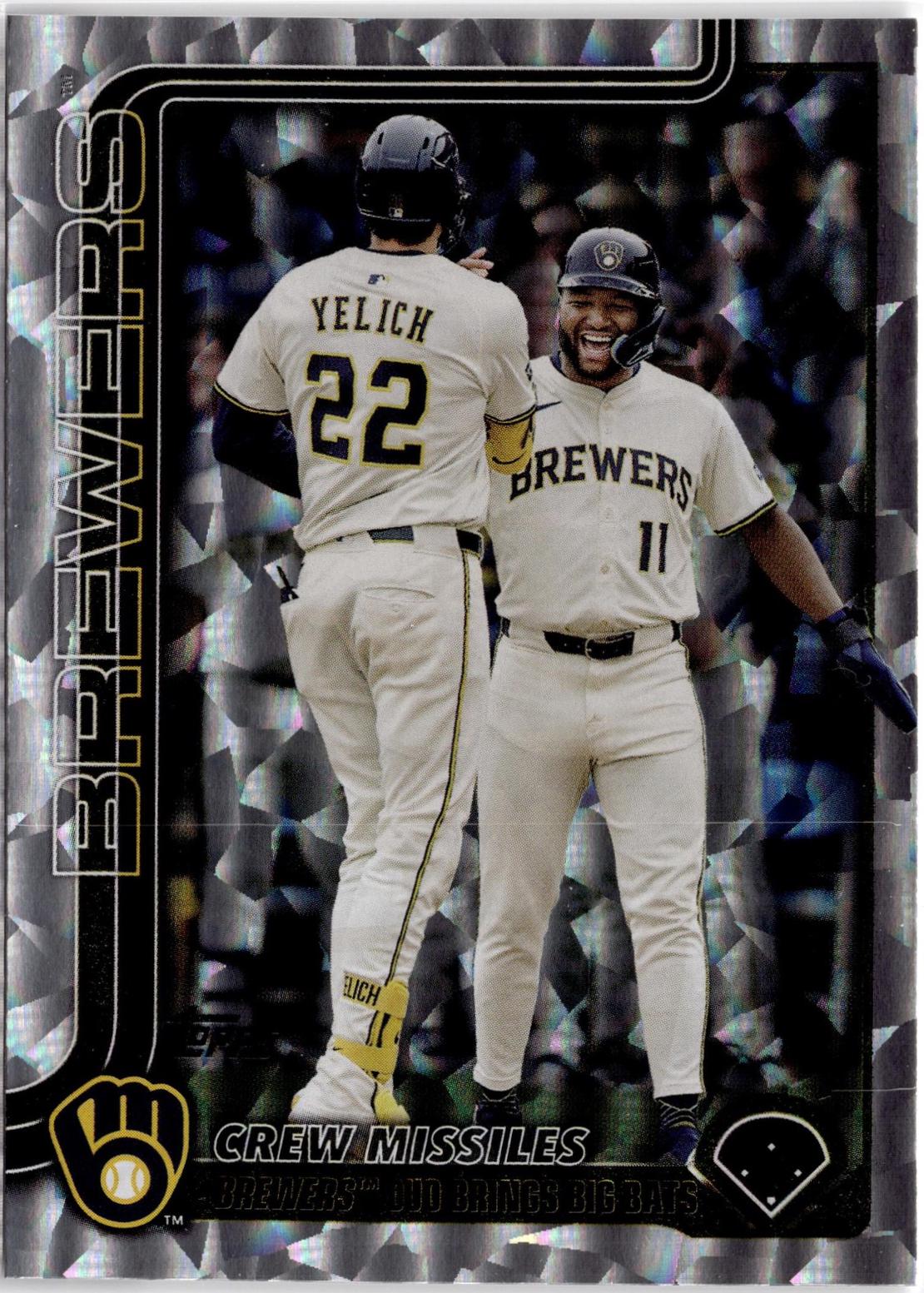 Christian Yelich / Jackson Chourio [Silver Crackle Foil] #US233