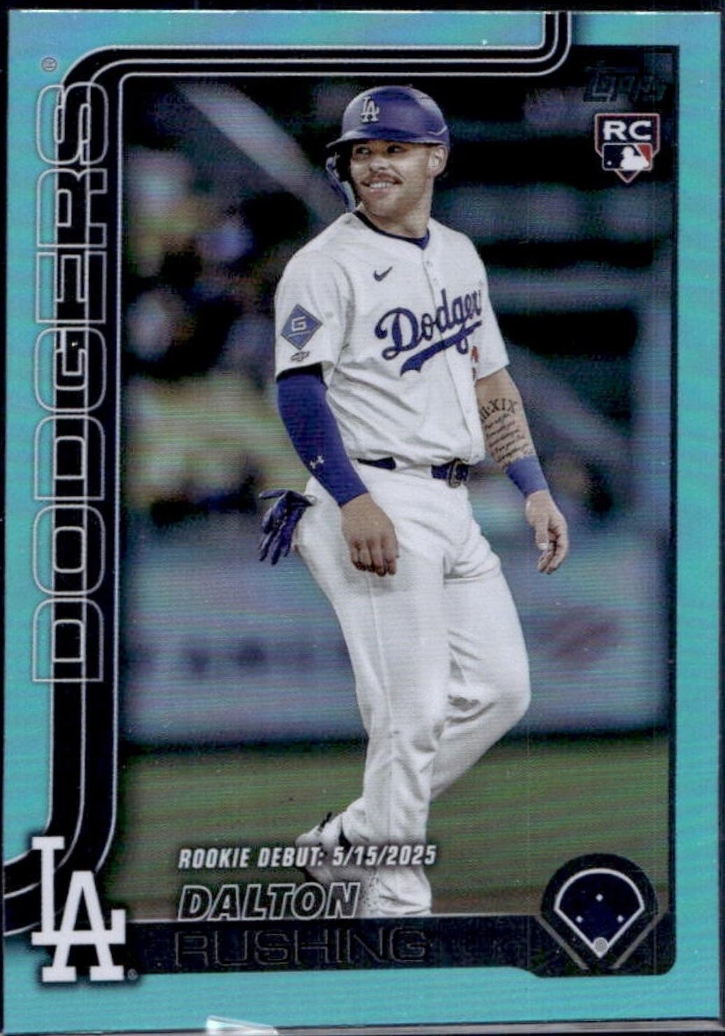 Dalton Rushing [Aqua Rainbow Foil] #US256