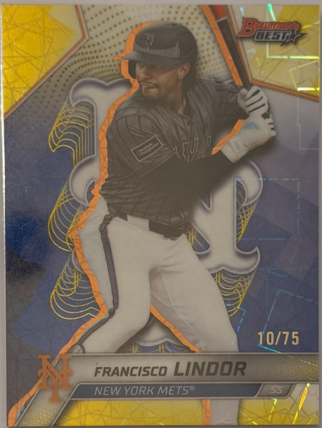 Francisco Lindor [Yellow Lazer Refractor] #58