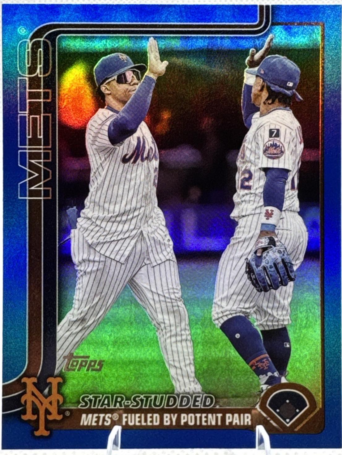 Francisco Lindor / Juan Soto [Blue Rainbow Foil] #US260