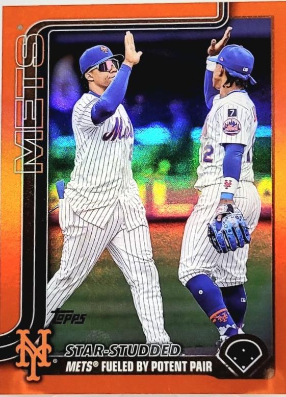 Francisco Lindor / Juan Soto [Orange Rainbow Foil] #US260