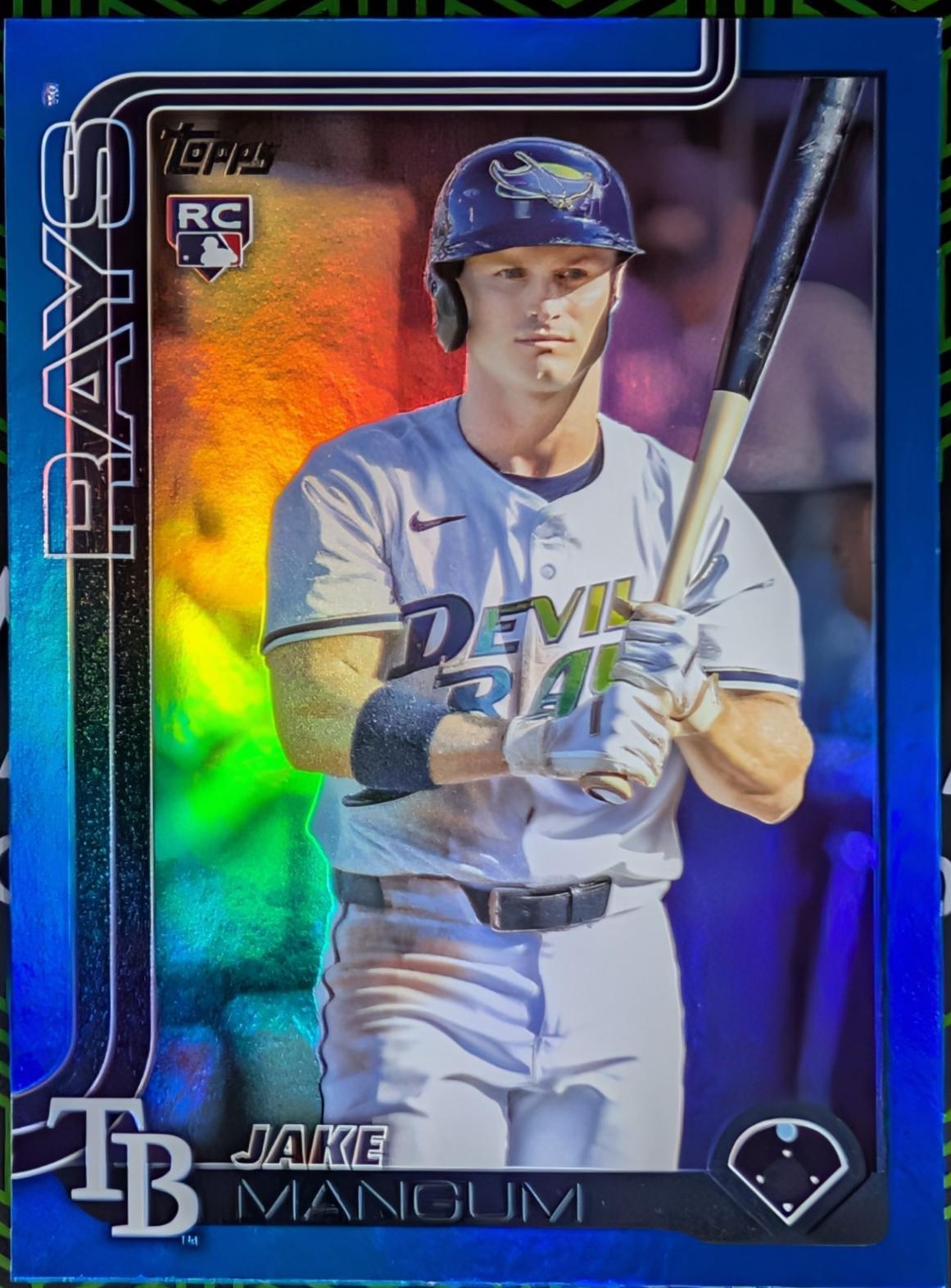 Jake Mangum [Blue Rainbow Foil] #US306