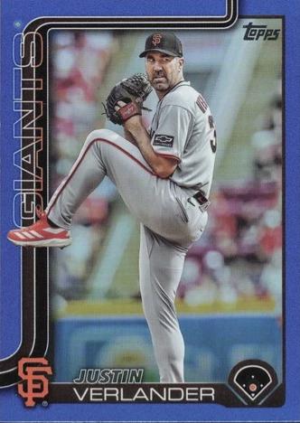 Justin Verlander [Blue Rainbow Foil] #US100
