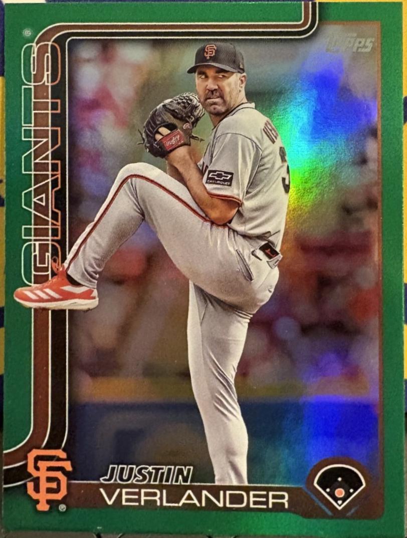 Justin Verlander [Green Rainbow Foil] #US100