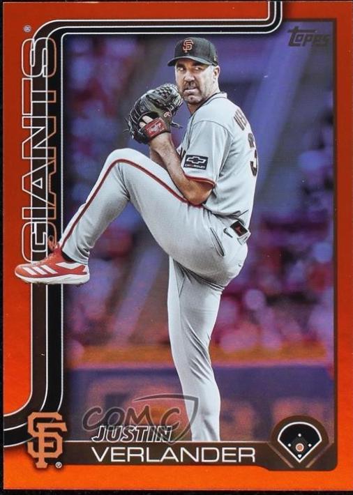 Justin Verlander [Orange Rainbow Foil] #US100