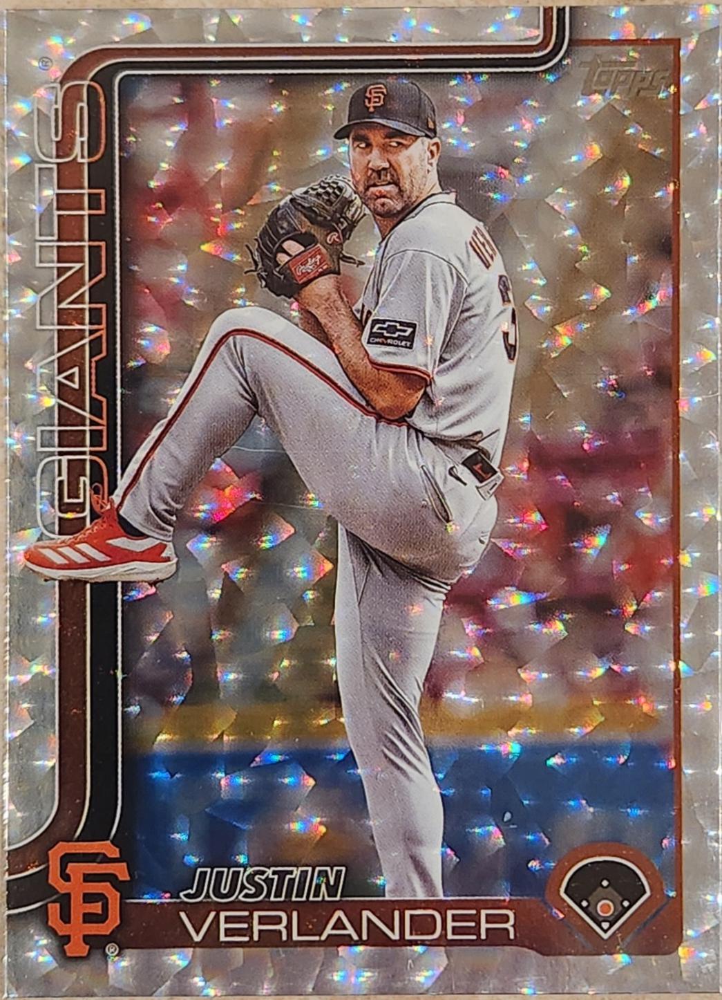 Justin Verlander [Silver Crackle Foil] #US100