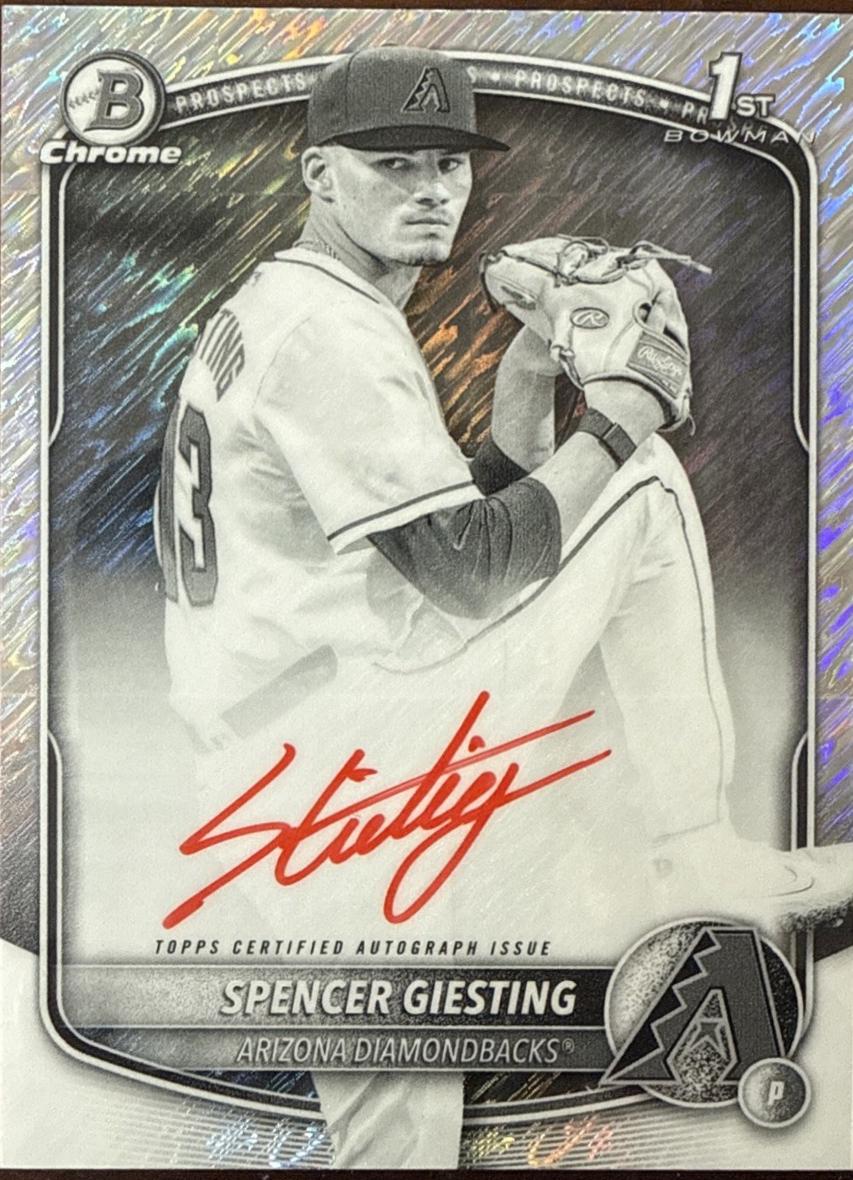 Spencer Giesting [Black White Shimmer Refractor] #CPA-SG