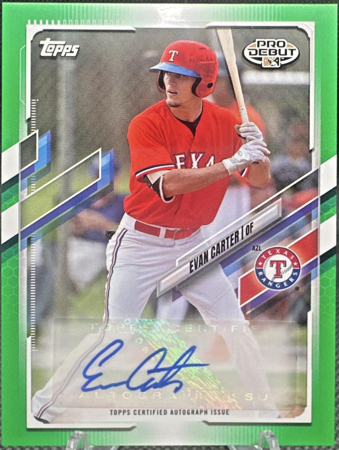 Evan Carter [Green Autograph] #PD-29