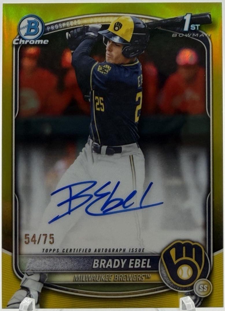 Brady Ebel [Yellow Refractor] #CPA-BE