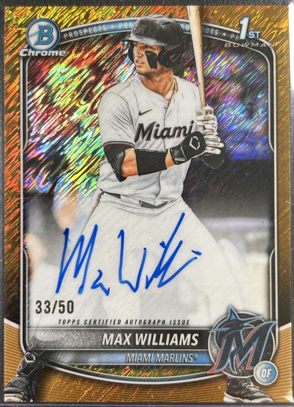 Max Williams [Gold Shimmer Refractor] #CPA-MWI