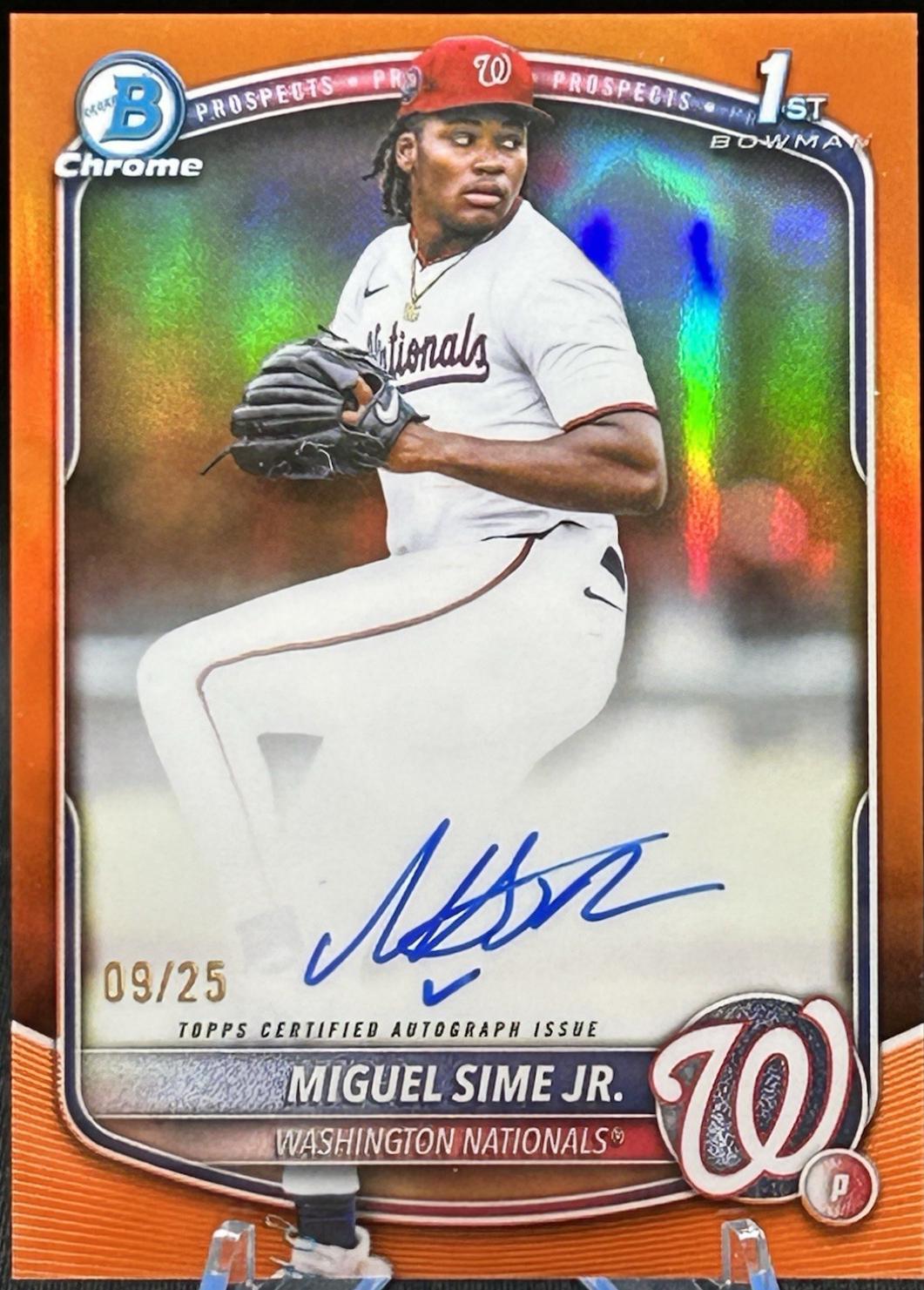Miguel Sime Jr. [Orange Refractor] #CPA-MS