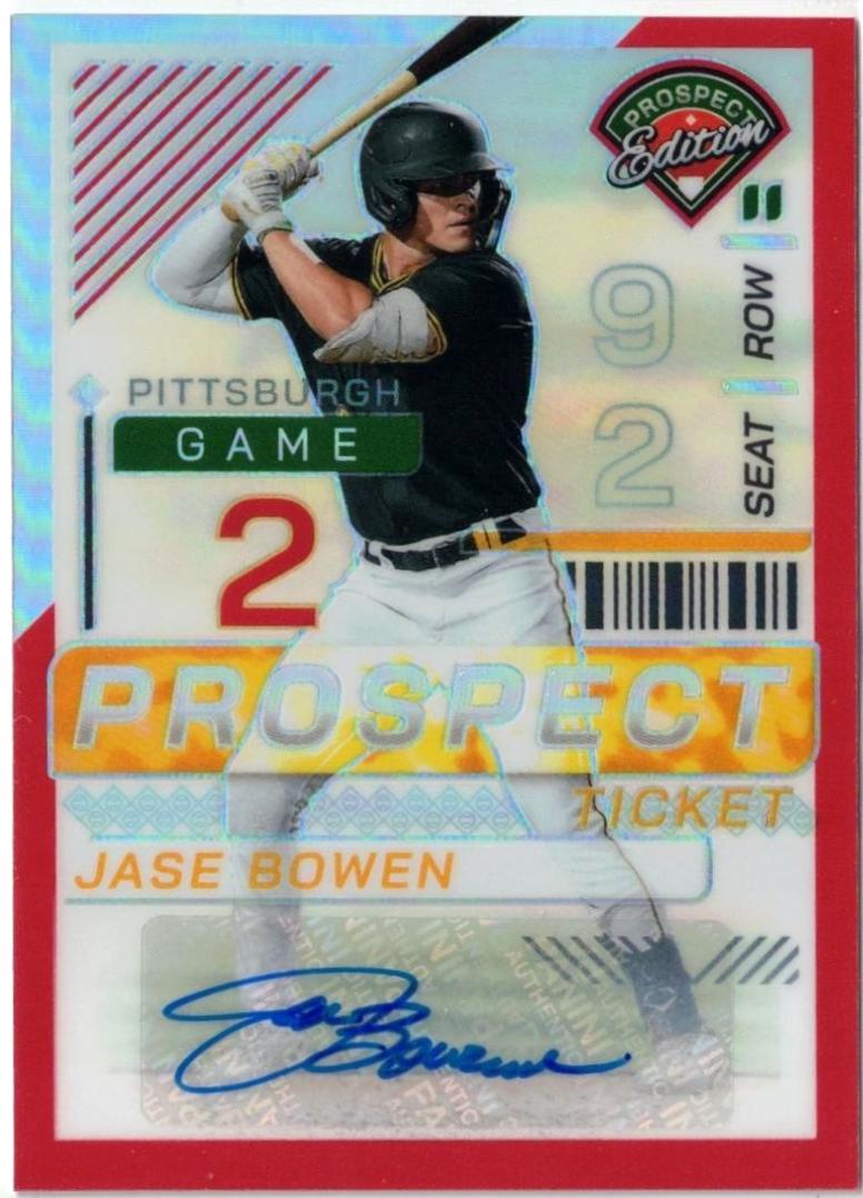Jase Bowen [Red Holo Ticket Signature] #7
