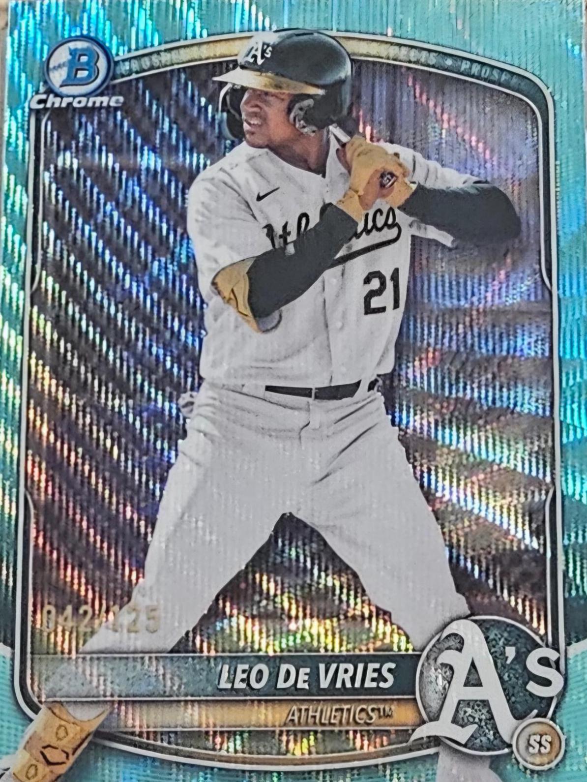 Leo De Vries [Aqua Wave Refractor] #BDC-87