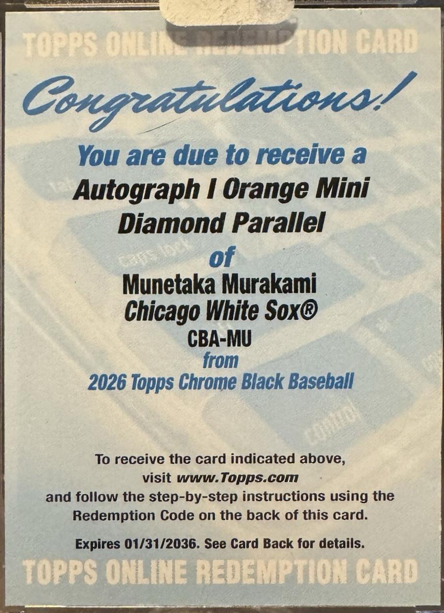 Munetaka Murakami [Orange Refractor] #CBA-MU