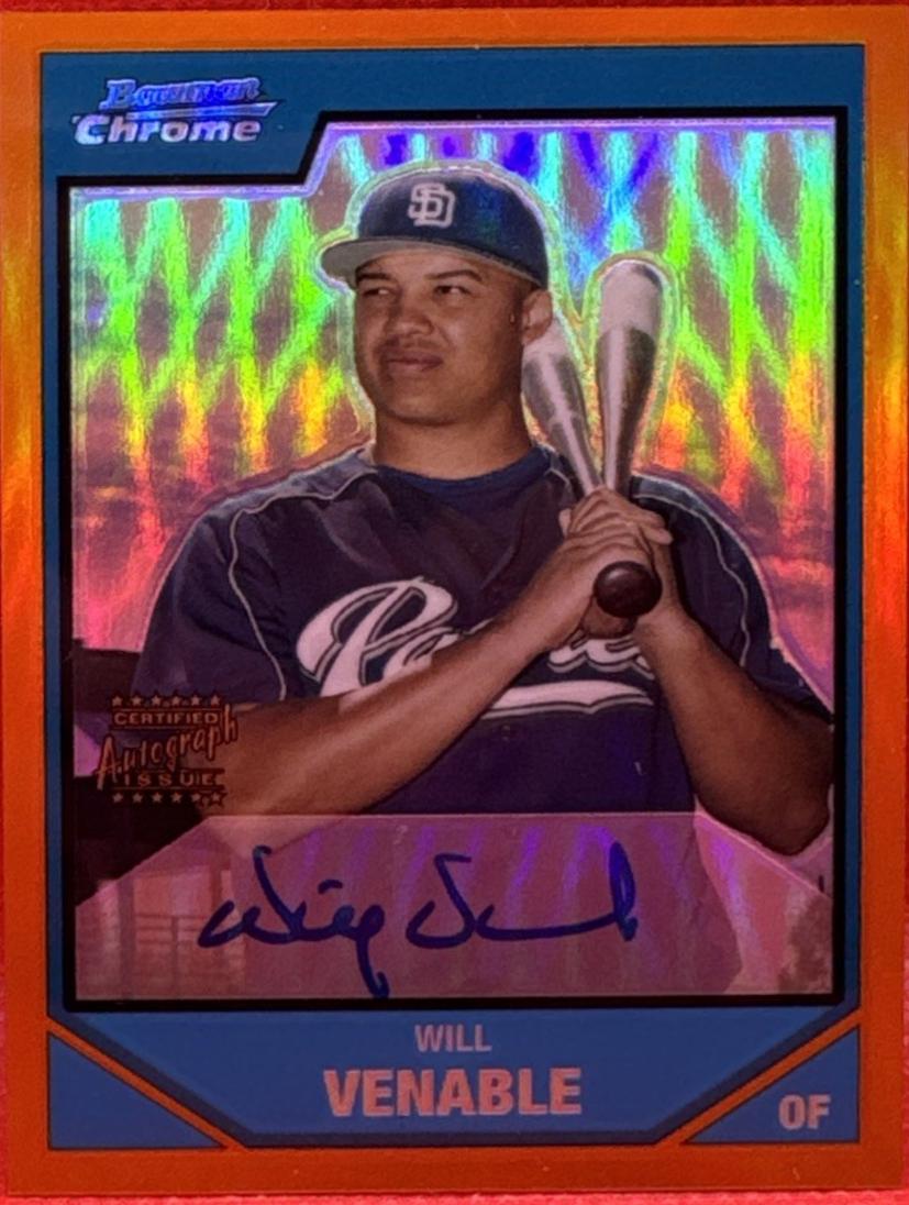 Will Venable [Orange Refractor Autograph] #BC250