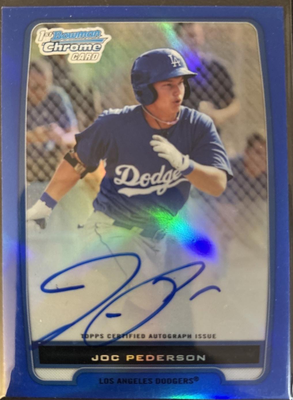 Joc Pederson [Blue Refractor Autograph] #BCP104