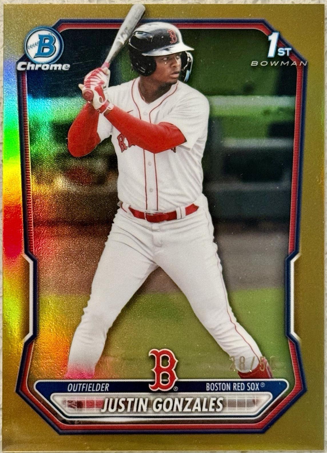 Justin Gonzales [Gold Refractor] #BCP-141