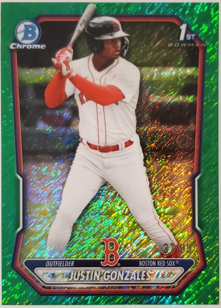Justin Gonzales [Green Shimmer Refractor] #BCP-141