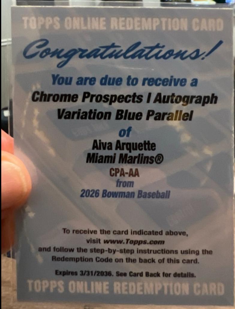 Aiva Arquette [Blue X-Fractor] #CPA-AA