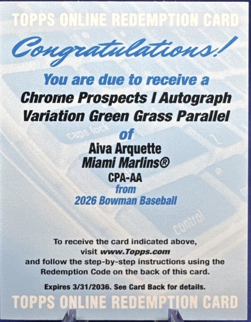Aiva Arquette [Green Grass Refractor] #CPA-AA