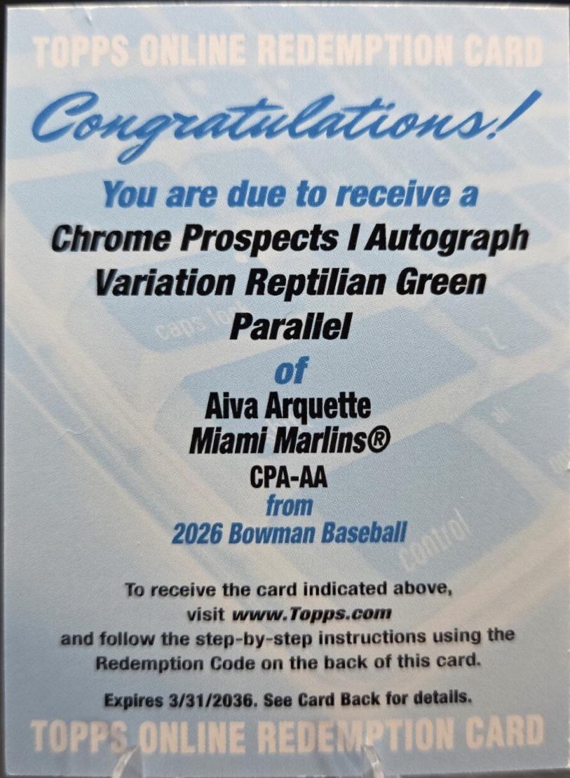 Aiva Arquette [Green Reptilian Refractor] #CPA-AA