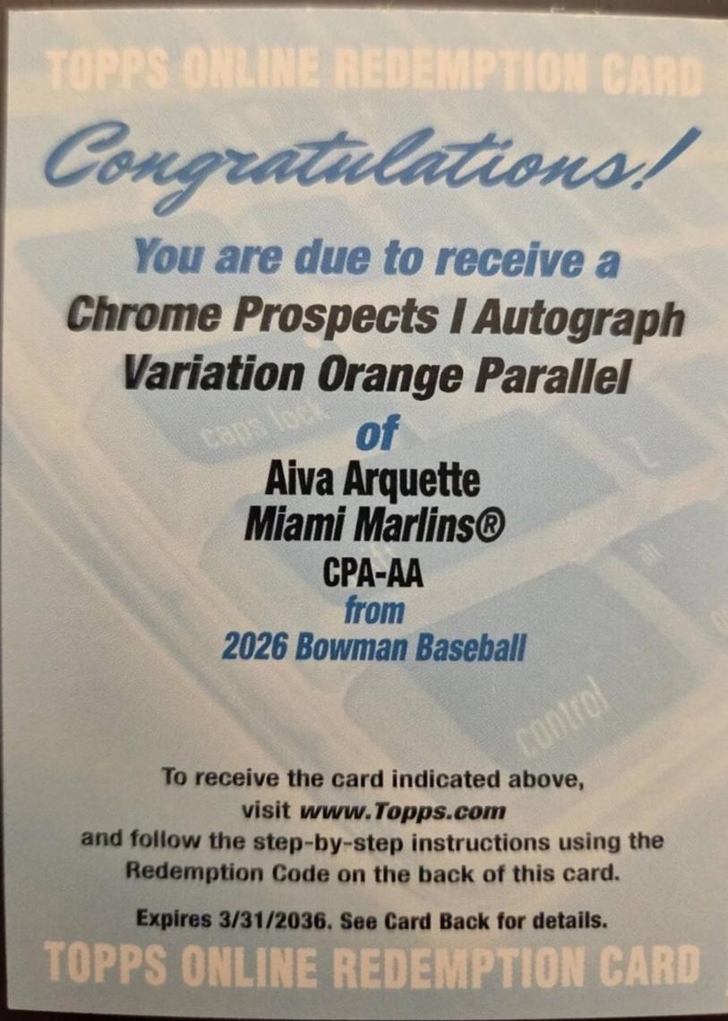 Aiva Arquette [Orange Refractor] #CPA-AA