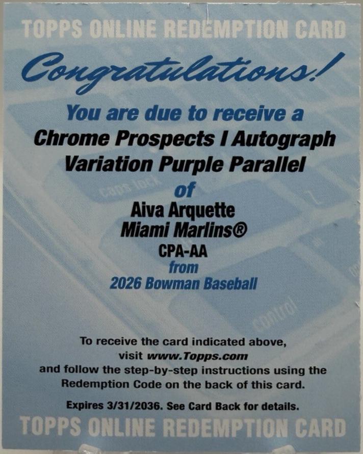 Aiva Arquette [Purple Refractor] #CPA-AA