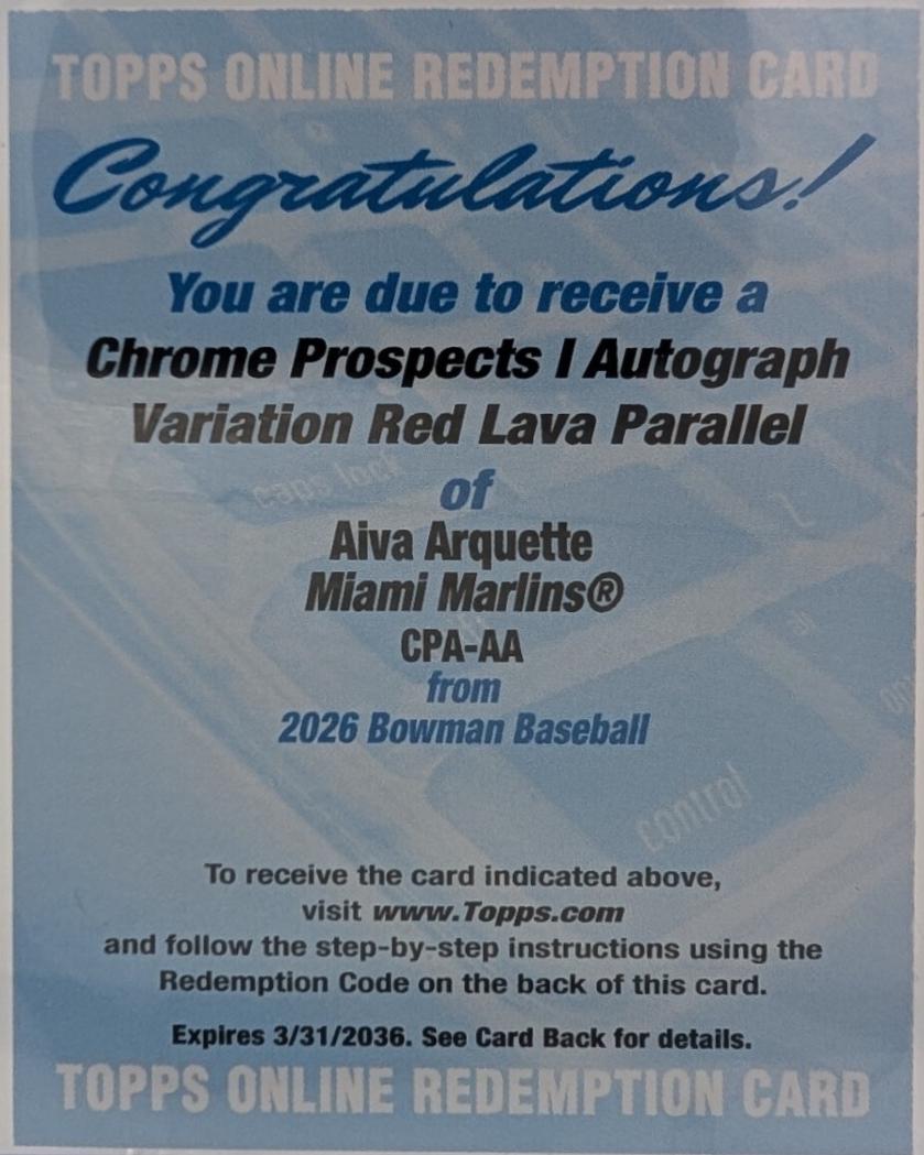 Aiva Arquette [Red Lava Refractor] #CPA-AA