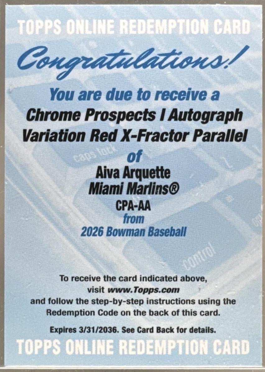 Aiva Arquette [Red X-Fractor] #CPA-AA