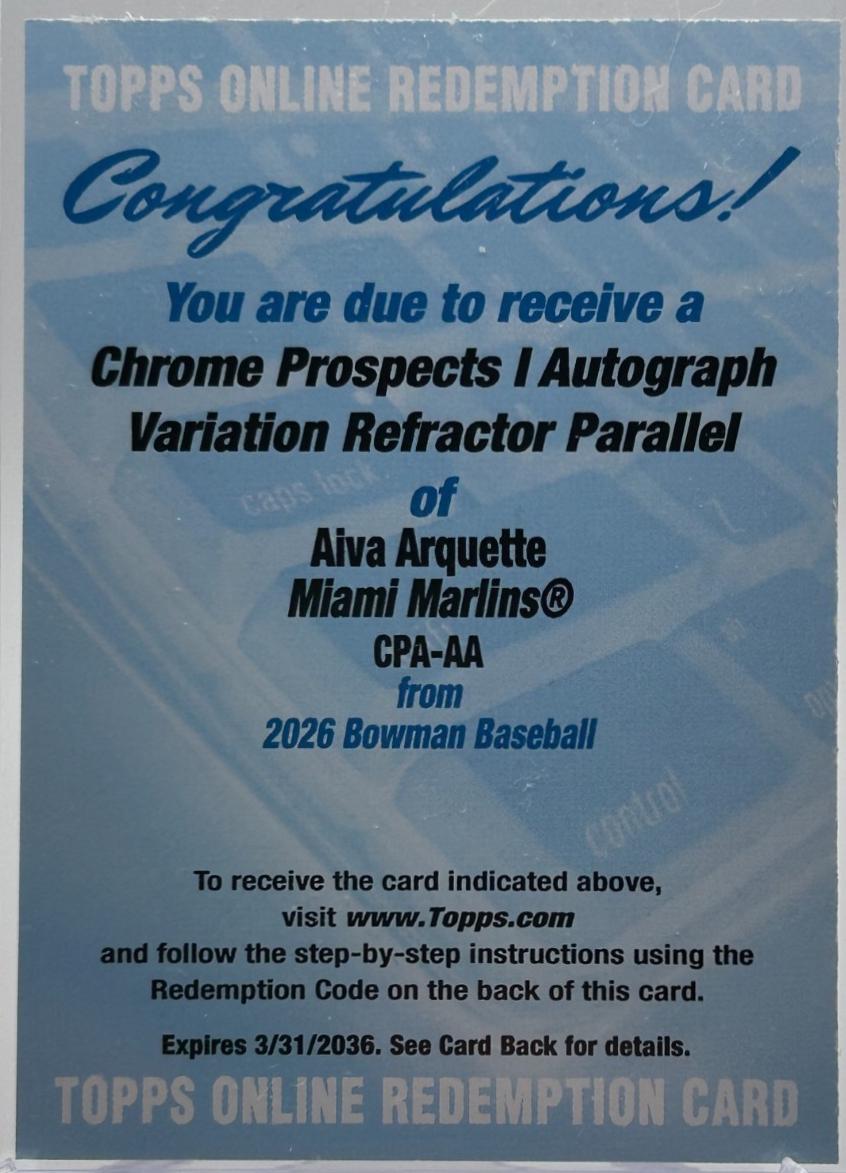 Aiva Arquette [Refractor] #CPA-AA