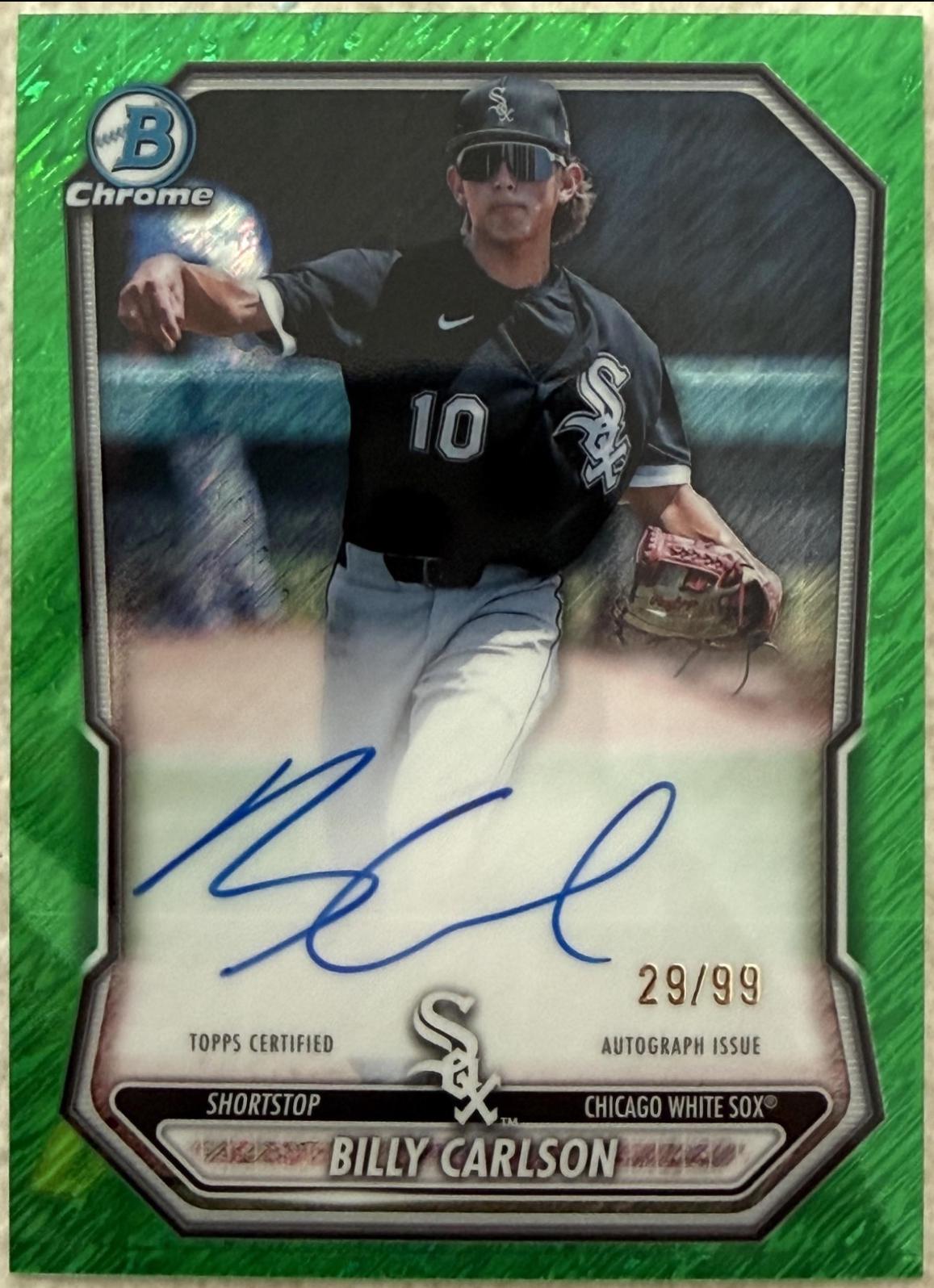 Billy Carlson [Green Shimmer Refractor] #CPA-BC