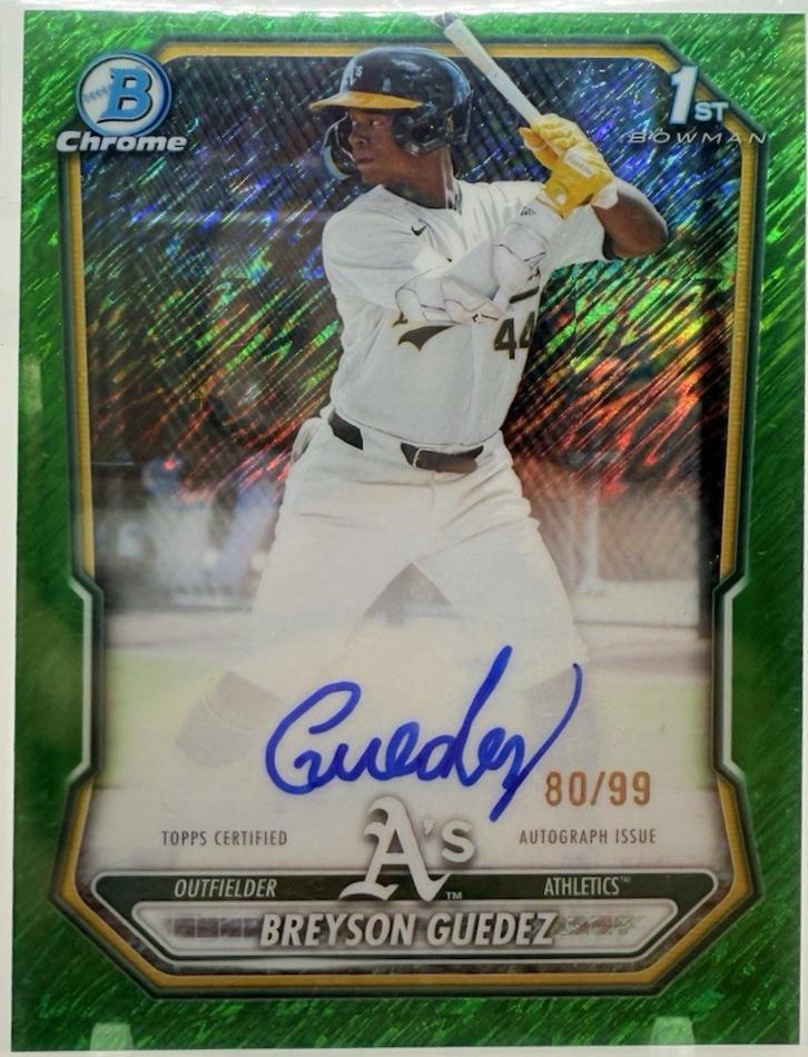 Breyson Guedez [Green Shimmer Refractor] #CPA-BG