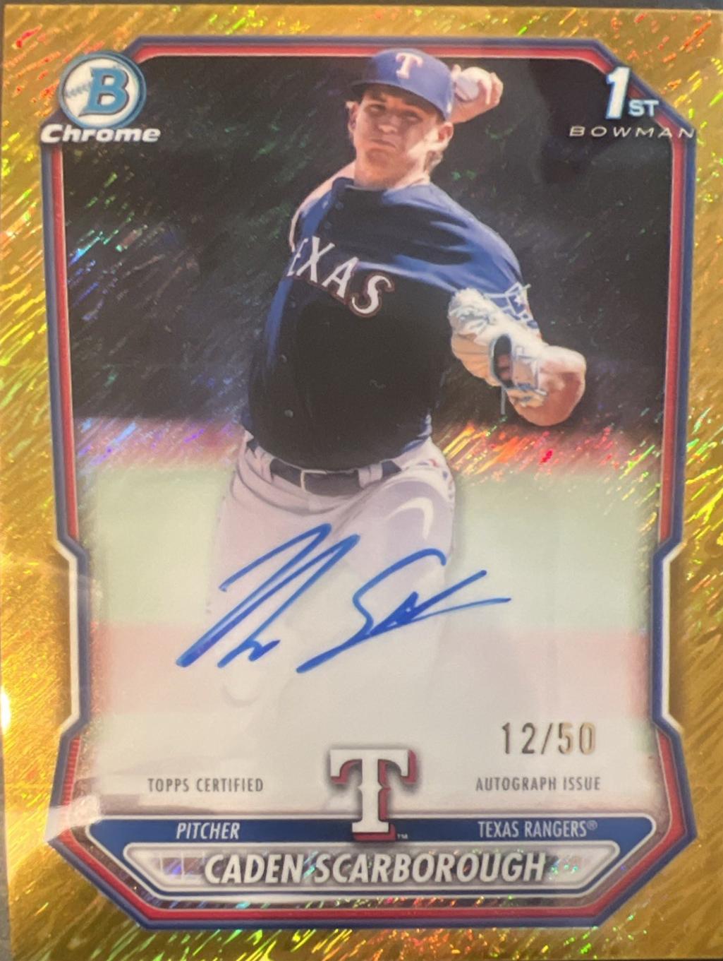 Caden Scarborough [Gold Shimmer Refractor] #CPA-CSC