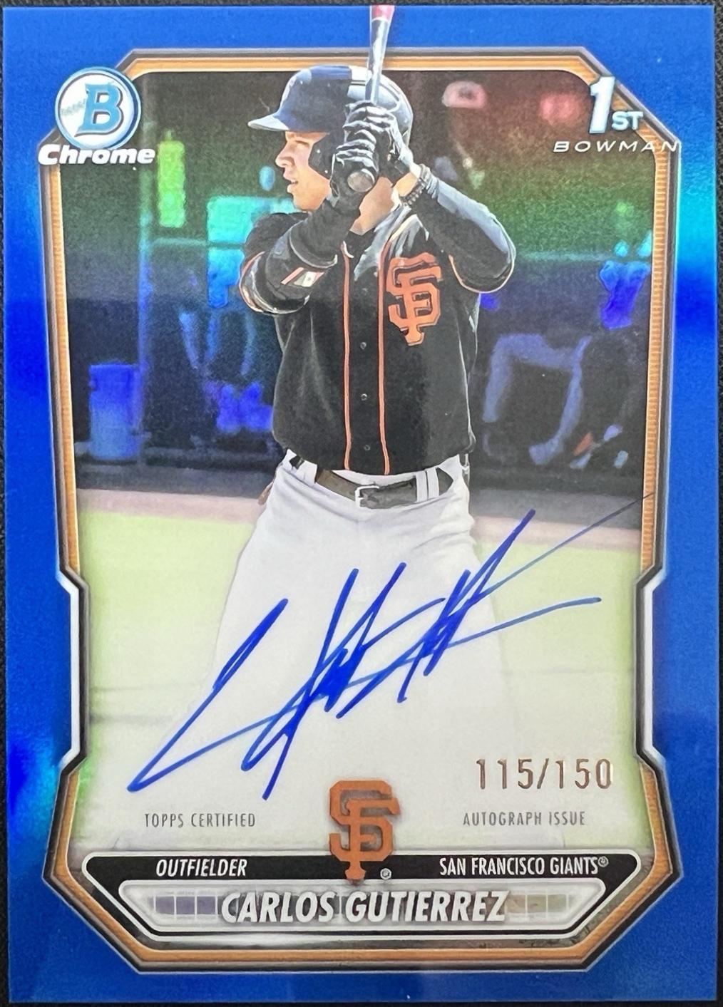 Carlos Gutierrez [Blue Refractor] #CPA-CGU