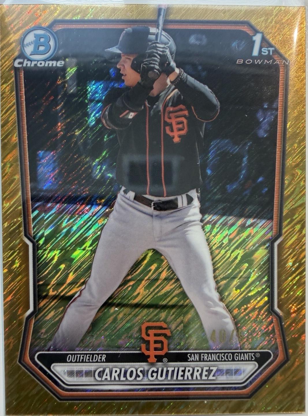 Carlos Gutierrez [Gold Shimmer Refractor] #CPA-CGU