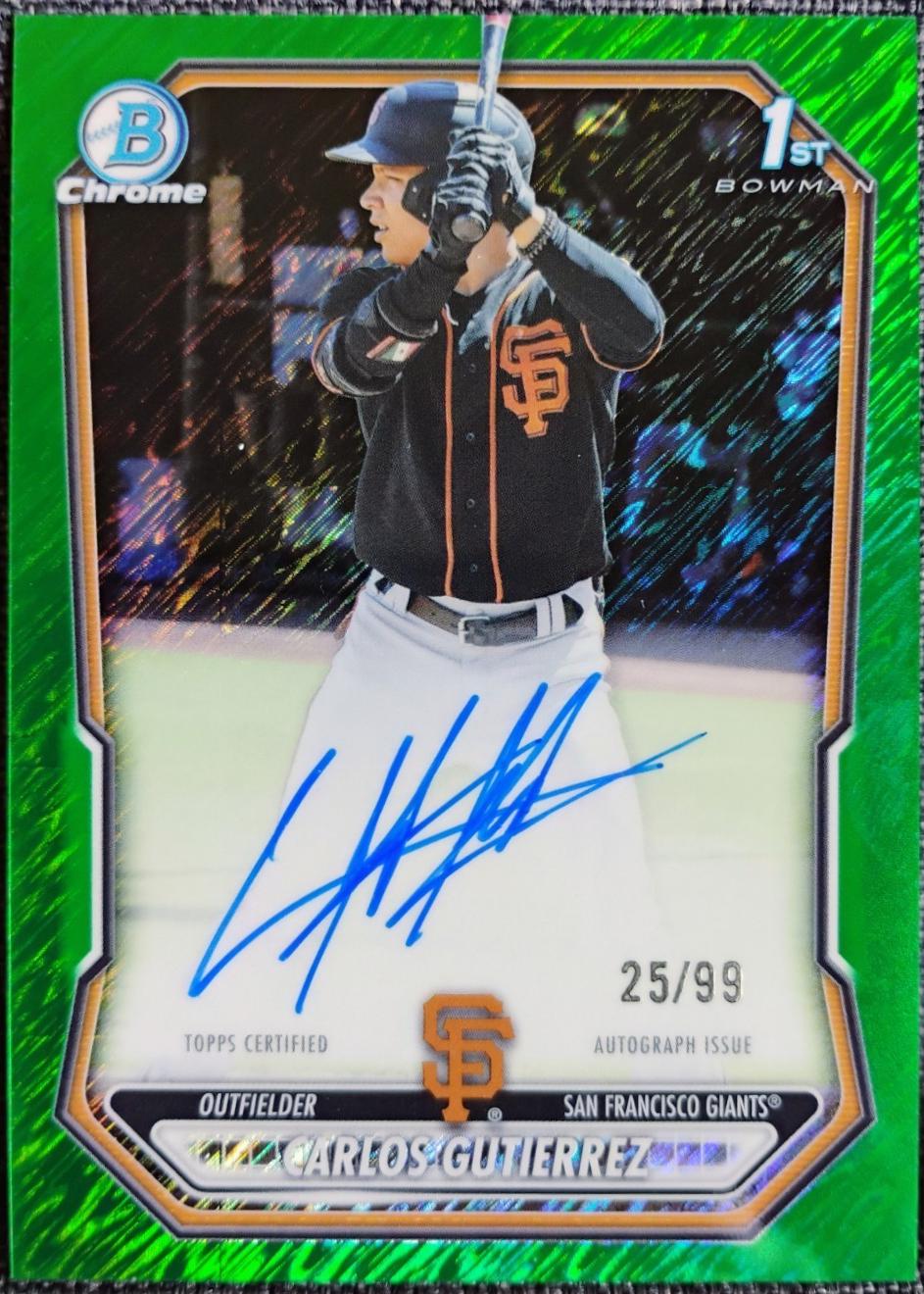 Carlos Gutierrez [Green Shimmer Refractor] #CPA-CGU