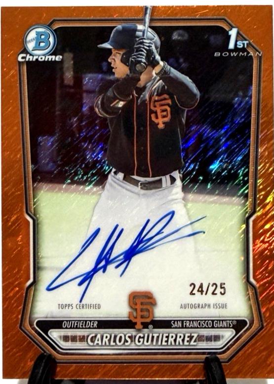 Carlos Gutierrez [Orange Shimmer Refractor] #CPA-CGU