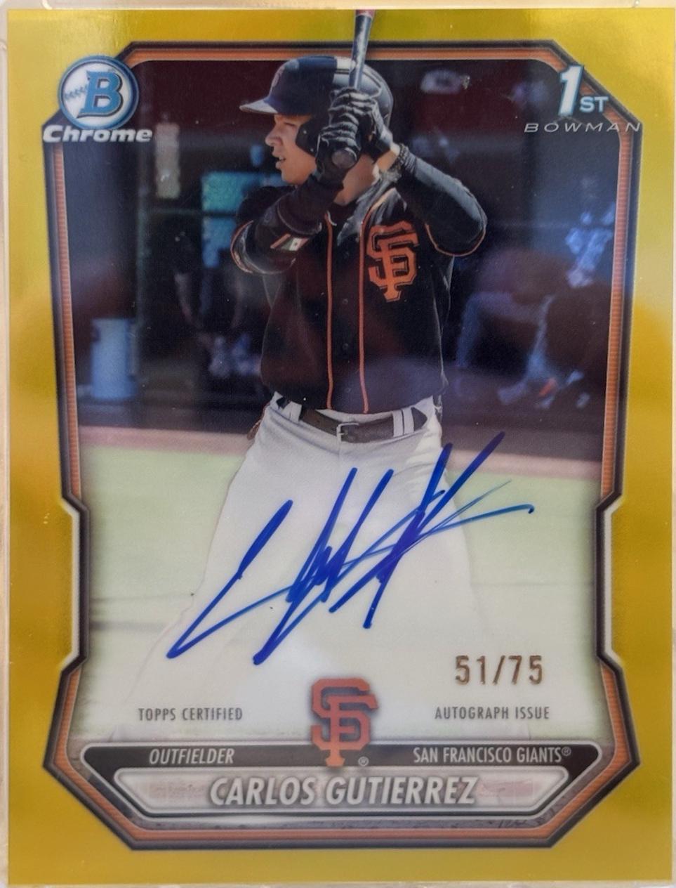 Carlos Gutierrez [Yellow Refractor] #CPA-CGU