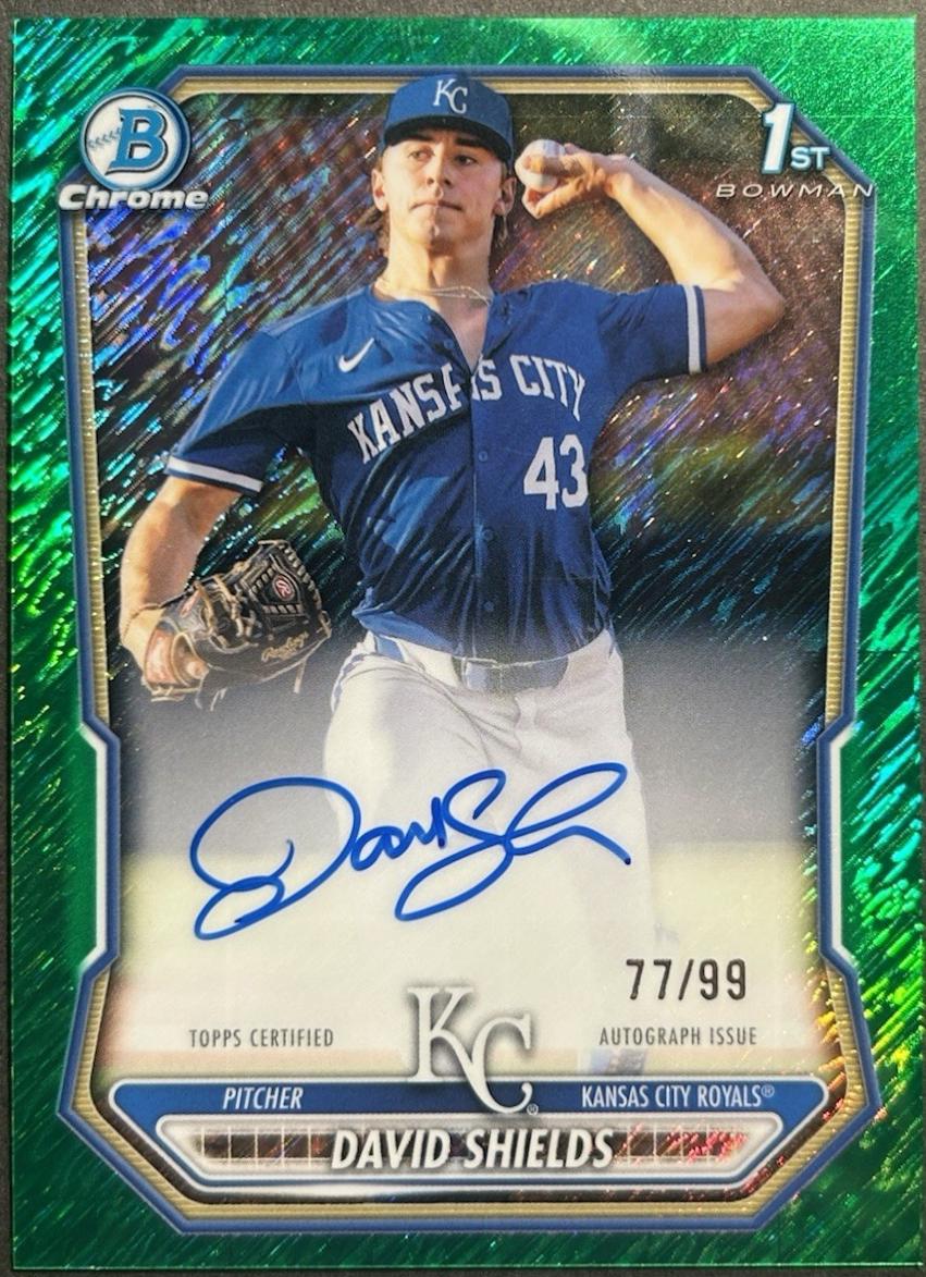 David Shields [Green Shimmer Refractor] #CPA-DSH