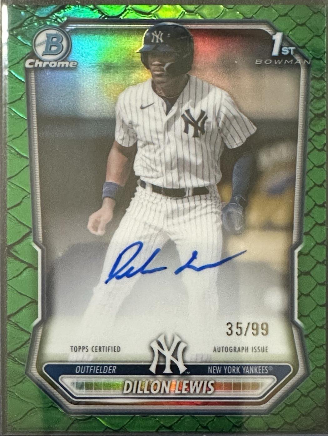Dillon Lewis [Green Reptilian Refractor] #CPA-DL
