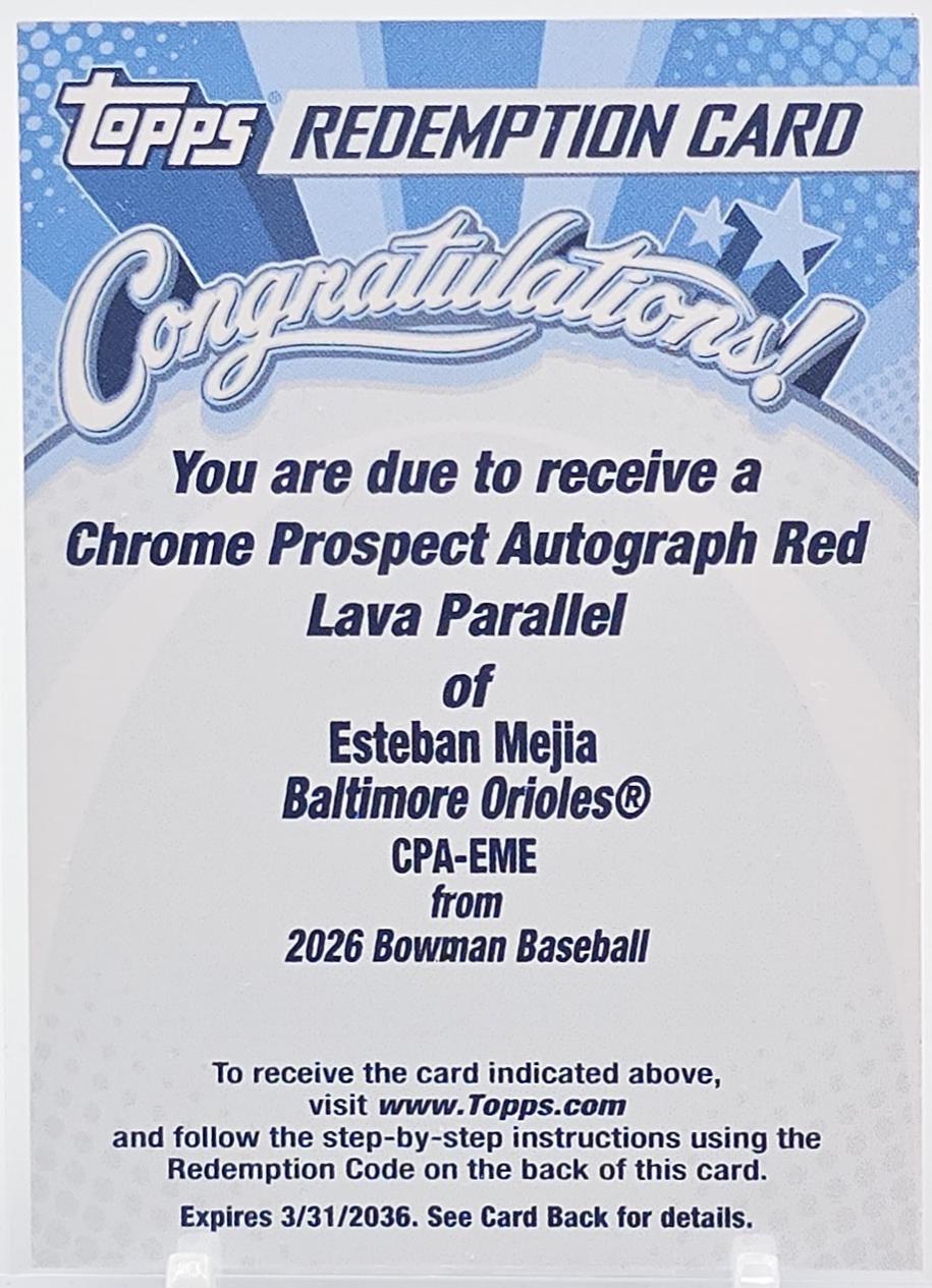 Esteban Mejia [Red Lava Refractor] #CPA-EME