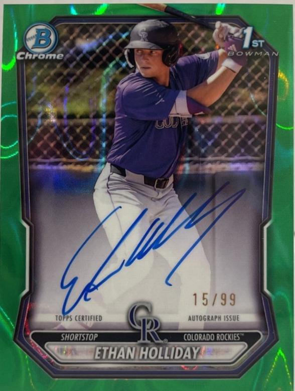Ethan Holliday [Green Lava Refractor] #CPA-EH
